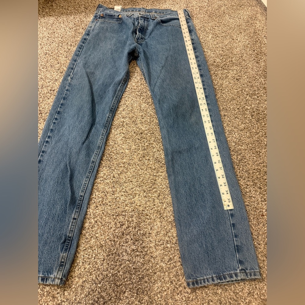 Levi's Men's Straight Blue Jeans- Levi 505 Size 34x34 - Picture 7 of 7